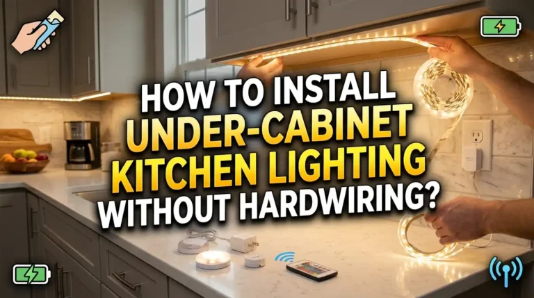 How to Install Under Cabinet Kitchen Lighting Without Hardwiring?