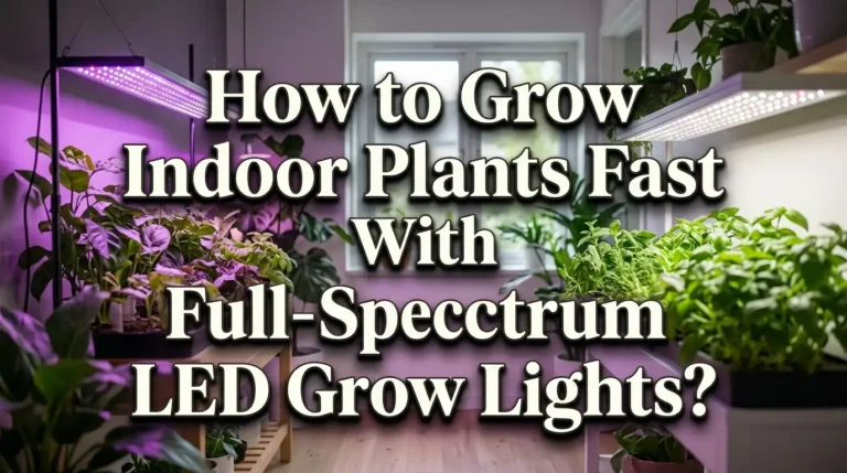 How to Grow Indoor Plants Fast With Full-Spectrum LED Grow Lights?