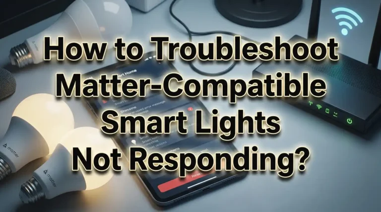 How to Troubleshoot Matter Compatible Smart Lights Not Responding?