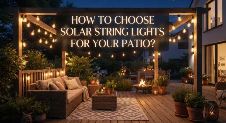 How to Choose Solar String Lights for Your Patio?